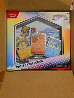 Pokemon S&V PRISMATIC EVOLUTIONS Poster Collection OPEN Display Case of 6 Boxes - Image 3