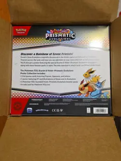 Pokemon S&V PRISMATIC EVOLUTIONS Poster Collection OPEN Display Case of 6 Boxes - Image 4