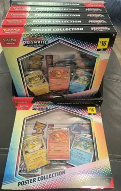 Pokemon Prismatic Evolutions Poster Collection Set Of 6 Lot TCG collectible - Image 1
