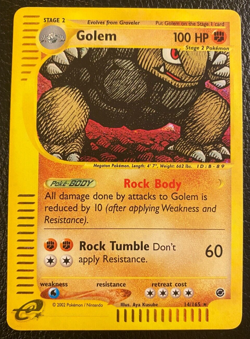 Pokemon TCG - Golem 14/165 - Expedition Base Set (2002) Holo Rare LP - Image 1