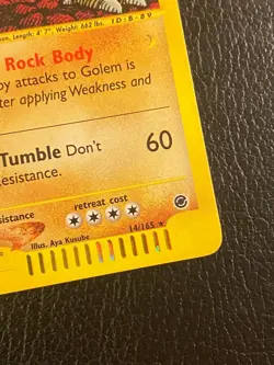 Pokemon TCG - Golem 14/165 - Expedition Base Set (2002) Holo Rare LP - Image 5
