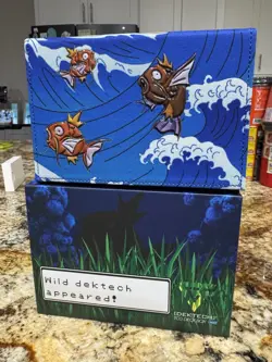 NEW OPENED GemTech DekTech Pokemon Karpe Diem Magikarp Gyarados Deck Box - Image 1