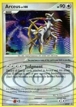 1x Arceus - DP50 - Promotional Heavily Played Pokemon Diamond & Pearl - Black St - Image 1