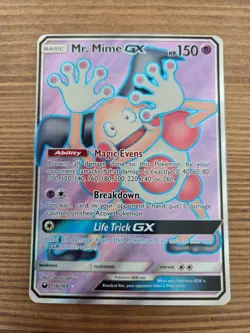 2018 Pokemon Mr. Mime GX Full Art Holo 156/168 - Image 1
