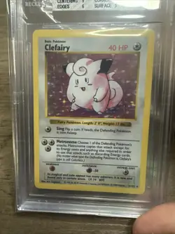 Pokemon 1999 Base Unlimited #5 Clefairy Holo Beckett 6 - Image 4
