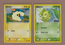 POKEMON Unseen Forces MAREEP 62/115 CHIKORITA 51/115 Reverse Holo Lot LP - Image 1