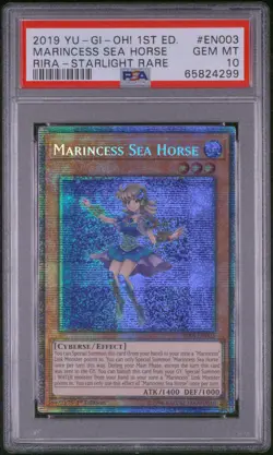 Yu-Gi-Oh! Marincess Sea Horse 1st Ed Starlight Rare RIRA-EN003 PSA 10 Gem Mint - Image 1