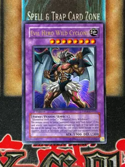 Yugioh Evil Hero Wild Cyclone DP06-EN011 Ultra Rare 1st Ed NM - Image 1