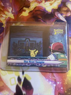 TOPPS Pokemon Card - The Movie 2000 - BLUE LOGO - THE FIRST TEMPLE #32 🔥mp - Image 1