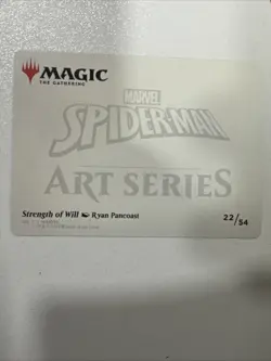 Spiderman Art Card Art Series Gold Signed Magic 22/54 Strength Of Will Nm - Image 2