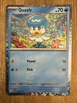 Quaxly 003/015 Holo McDonalds 2023 Pokemon Card TCG Pokemon Trading Card Game LP - Image 1