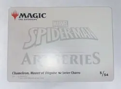 Chameleon, Master of Disguise MTG Marvel's Spider-Man Art Card #5/54 Gold Stamp - Image 2