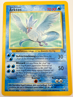 Pokemon Karte TCG Arktos 17/62 Fossil No Holo Rare Vintage WOTC EX Deutsch - Image 1