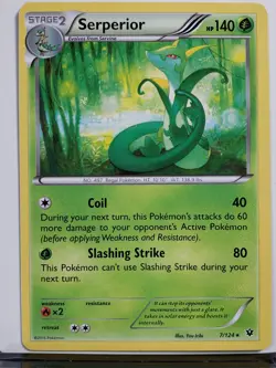 Serperior 7/124 LP / VLP - Rare XY Fates Collide Pokemon Card - $2 Flat Shipping - Image 1