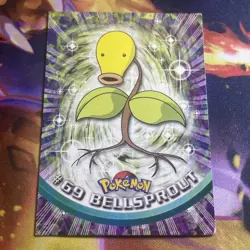 POKEMON BELLSPROUT #69 TOPPS TV ANIMATION EDITION Black Logo Mp - Image 1