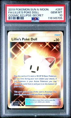 PSA 10 - Lillie's Poke Doll 267/236 Secret S&M Cosmic Eclipse - Pokemon - Image 1