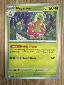 Meganium 010/132 NON Holo Rare - Pokemon TCG Mega Evolution - NM - Image 1