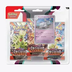 Pokemon TCG Obsidian Flames Blister - 3 Packs + Houndstone Promo Foil - Sealed! - Image 1