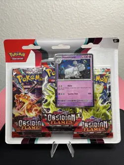 Pokemon TCG Obsidian Flames Blister - 3 Packs + Houndstone Promo Foil - Sealed! - Image 2
