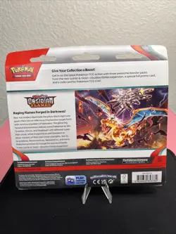 Pokemon TCG Obsidian Flames Blister - 3 Packs + Houndstone Promo Foil - Sealed! - Image 4