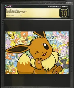 CGC 10 Pristine - Eevee & Eeveelutions - Pokemon Center Online Postcard Japanese - Image 1