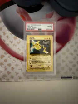 1999 Pikachu PSA 8 Black Star Promo # 4 Pokemon Movie NM-MINT - Image 1