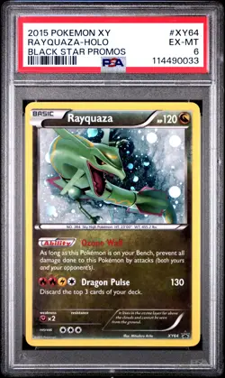 2015 POKEMON XY BLACK STAR PROMO RAYQUAZA #XY64 HOLO PSA 6 EX #114490033 - Image 1