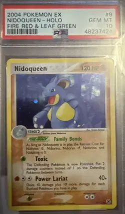 Pokemon TCG PSA 10 EX Fire Red Leaf Green Nidoqueen Holo #9 - Image 1