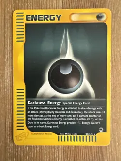 Darkness Energy RARE 158/165 Pokemon Expedition E Series Vintage MP/HP 2002 - Image 1