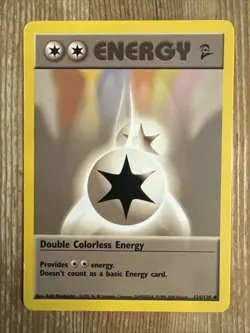 Double Colorless Energy 124/130 Base Set 2 Vintage WOTC Pokemon TCG VLP - Image 1