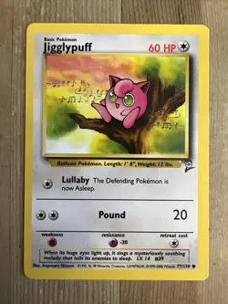 Pokemon TCG Jigglypuff Base Set 2 77/130 Regular Unlimited Common VLP - Image 1
