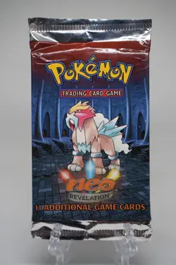 Pokemon Neo Revelation Unlimited Booster Pack Factory Sealed 2001 Entei Art - Image 2