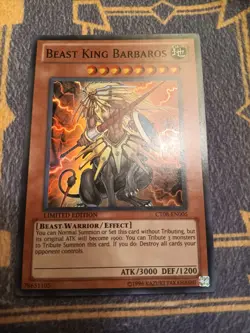 1x Beast King Barbaros CT08-EN005 Limited Edition Super Rare Near Mint - Image 1