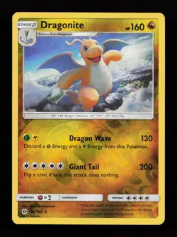 Dragonite 96/149 Reverse Holo Rare SM Base Set Pokemon Card - Image 1