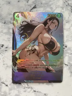One Piece Nico Robin Waifu Gold Signature Card Holo Waifu Alternate Art Goddess - Image 1