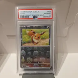 Pokemon Eevee 151 sv2a Japanese Master Ball Reverse Holo #133 PSA 10 Gem Mint - Image 1