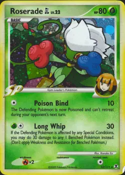 Roserade GL 12/111 Holo Rare Rising Rivals Pokemon Card LP - Image 1