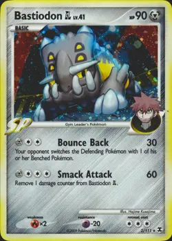 Bastiodon GL 2/111 Holo Rare Rising Rivals Pokemon Card LP - Image 1