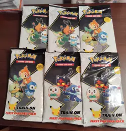 (3) Pokemon TCG First Partner Pack - Alola, Sinnoh, & Unova - 6 Booster Packs - Image 1