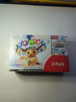Pokemon TCG Prismatic Evolutions ETB with Booster Bundle Costco 2-Pack Sealed - Image 1