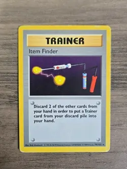 Pokemon TCG Item Finder 74/102 Base Set Shadowless MP - Image 1