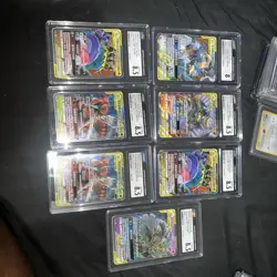 CGC graded Chinese Tag Team Gx Pokemon 7 Card Lot - Image 1