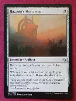 Magic The Gathering AMONKHET HAZORET'S MONUMENT artifact card MTG - Image 1