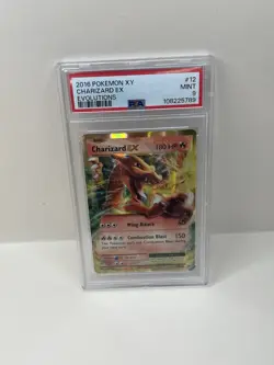 2016 Pokemon TCG Charizard EX XY Evolutions 12/108 Ultra Holo Rare Card PSA 9 - Image 1