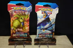 Pokemon Sword & Shield Battle Styles Booster Hanger Pack - 2 pack lot - 20 Cards 820650808197 - Image 1