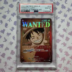 Monkey D Luffy WANTED ST01-012 PSA 10 Mighty Enemies ONE PIECE Card UK SELLER - Image 1