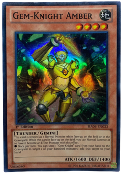 Gem-Knight Amber (HA06-EN033) - Super Rare - 1st Edition YuGiOh TCG Card - Image 1