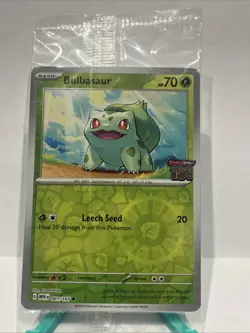 Pokemon TCG Bulbasaur 001 (Stamped) Scarlet & Violet 151 Promo SEALED! - Image 1