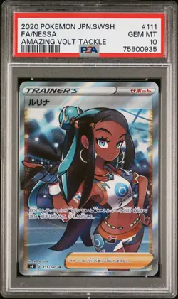 PSA10 2020 Pokemon Japanese Sword & Shield Amazing Volt Tackle 111 Nessa - Image 1
