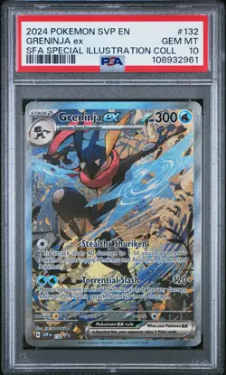 2024 POKEMON SVP EN-SV BLACK STAR PROMO #132 GRENINJA EX PSA 10 - Image 1